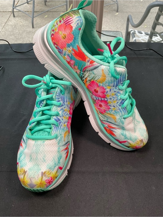 Skechers Shoes - Skechers Women's Floral Mint Athletic Sneakers